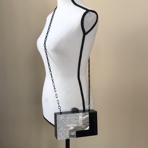 Rafe Alicia Lucite Clutch w/ Shoulder Strap - Picture 10 of 15